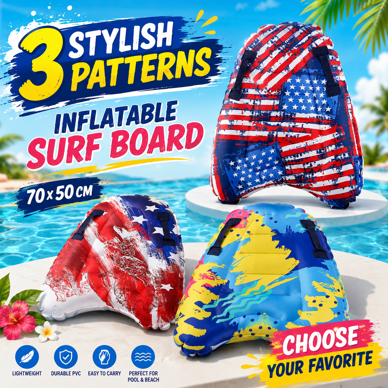 Bodyboard Boogie Board - Inflatable Body Board Surfboard Pool Float