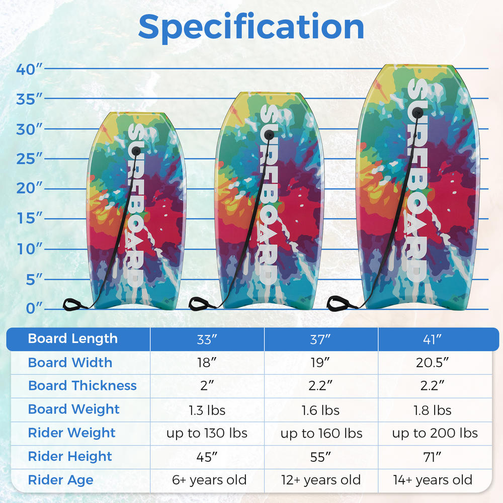 33/37/41 Inches Lightweight Bo - Bodyboard Boogie Board avaliação e preço