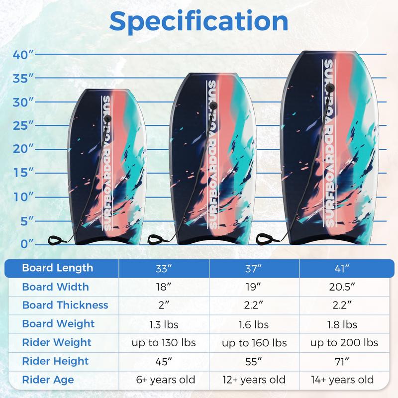 33/37/41 Inches Lightweight Bo - Bodyboard Boogie Board avaliação e preço