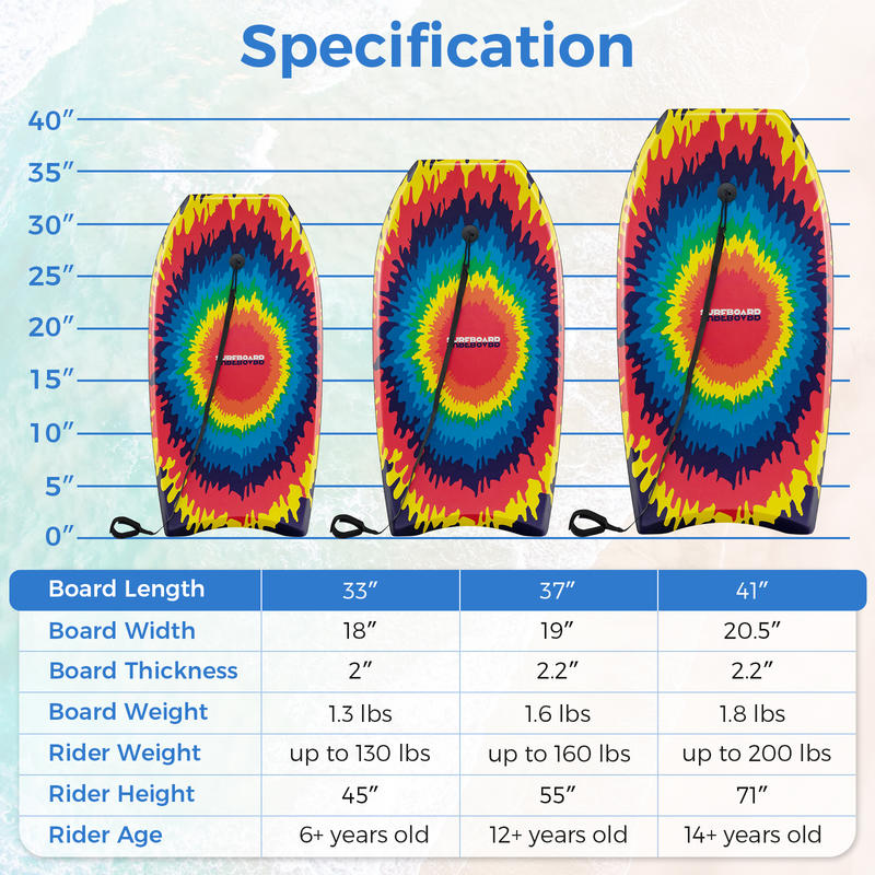 33/37/41 Inches Lightweight Bo - Bodyboard Boogie Board avaliação e preço