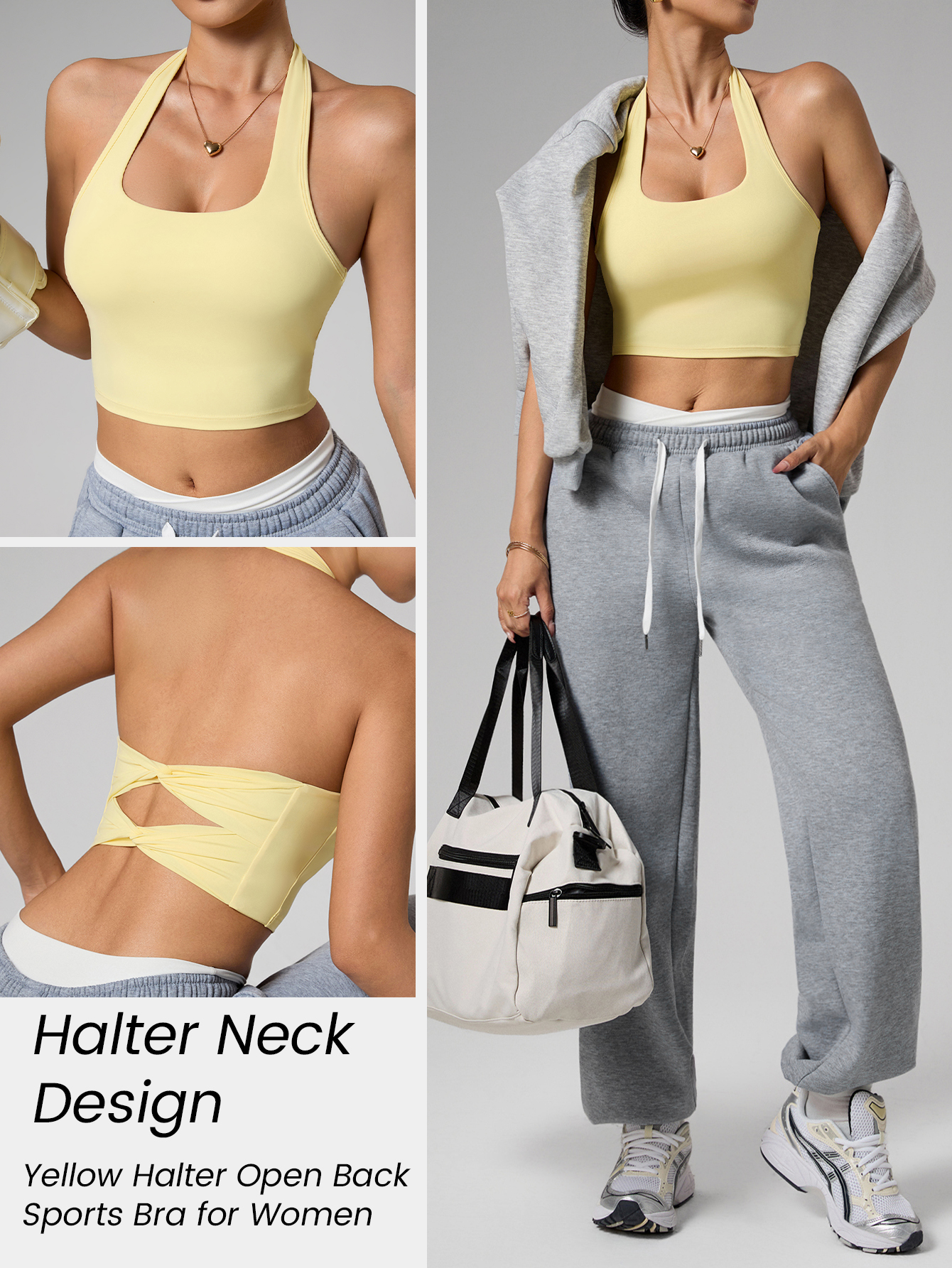Women's Double Bowknot Halter  - Aquatic Gym avaliação e preço
