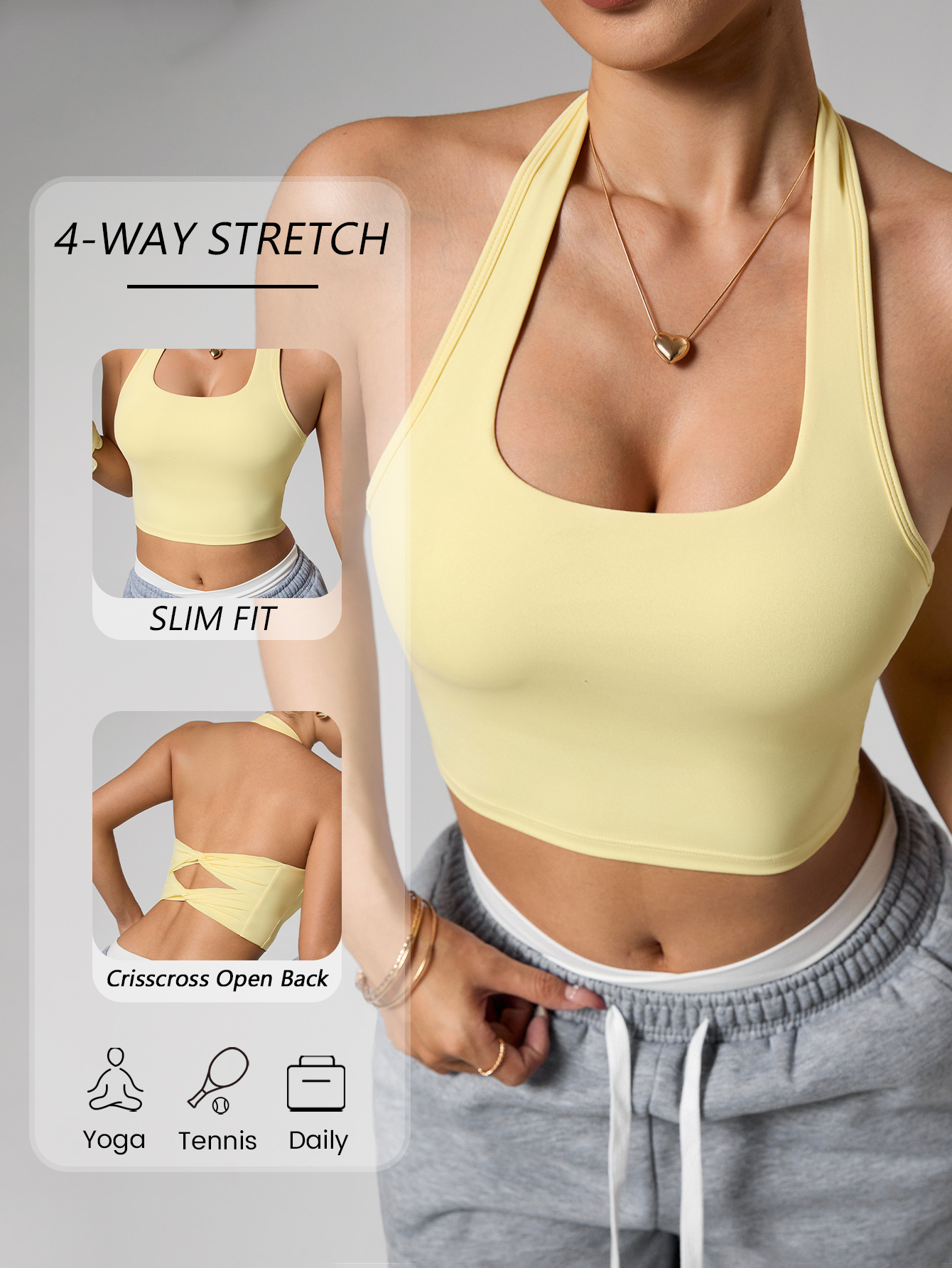 Women's Double Bowknot Halter  - Aquatic Gym avaliação e preço