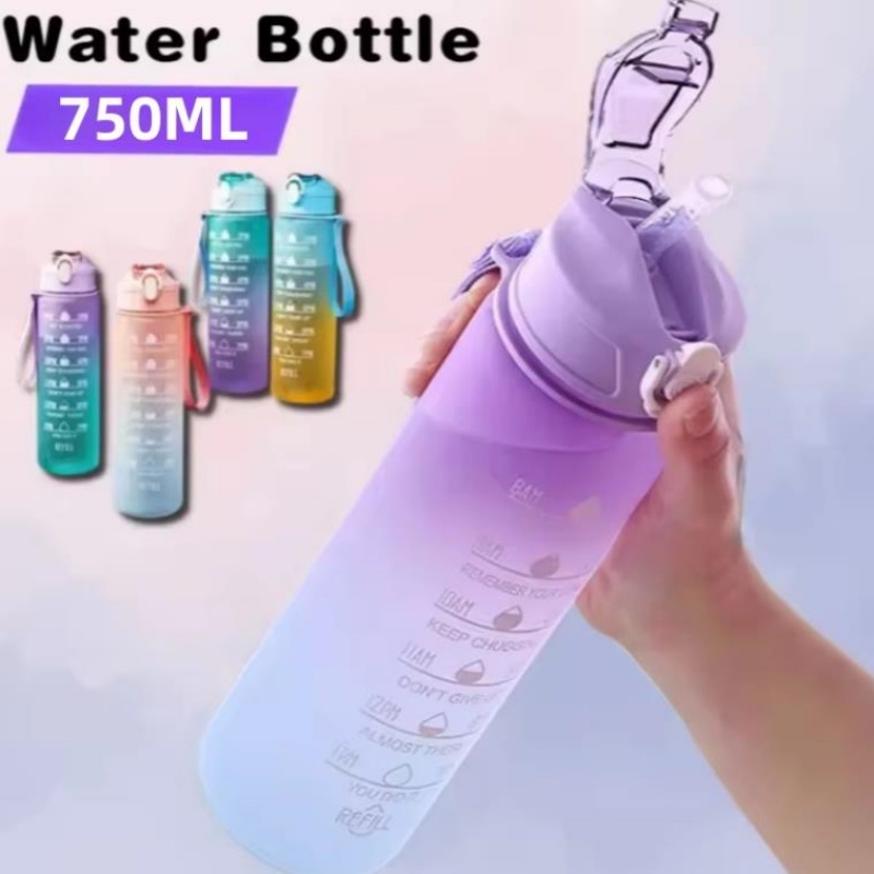 750ML Sports Water Bottle with - Aquatic Gym avaliação e preço