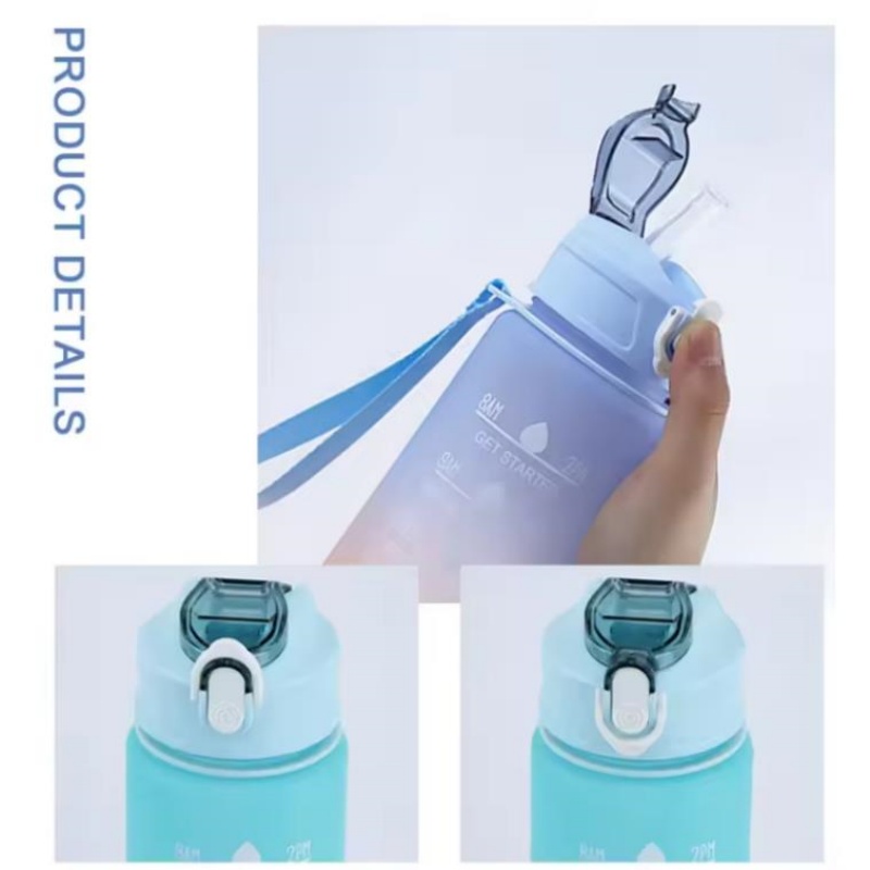 750ML Sports Water Bottle with - Aquatic Gym avaliação e preço
